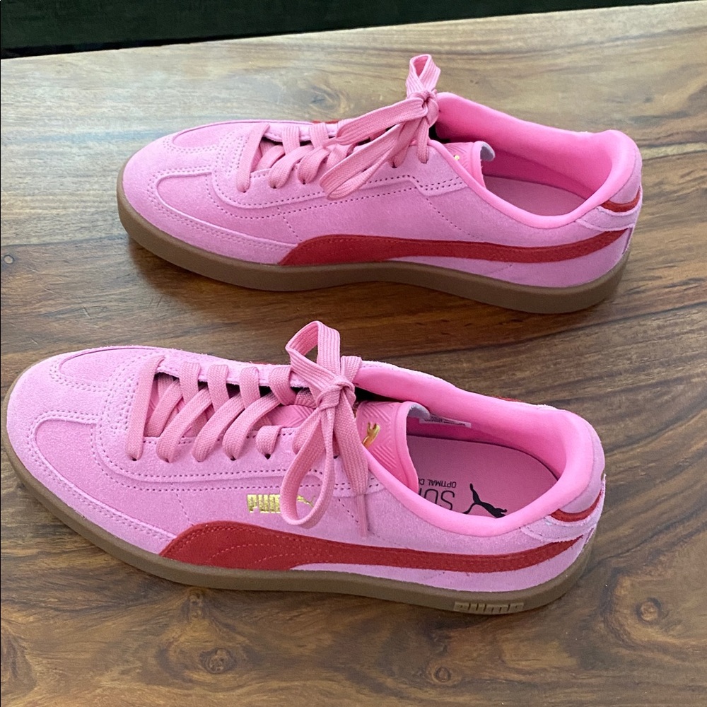 Puma Women's Pink and Red Casual Sneakers - Picture 3 of 6